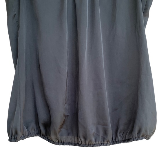 Lilly Lou Sleeveless Lightweight Blouse Raw Edge Fabric & Pearl Rosette G Size L - Picture 4 of 8